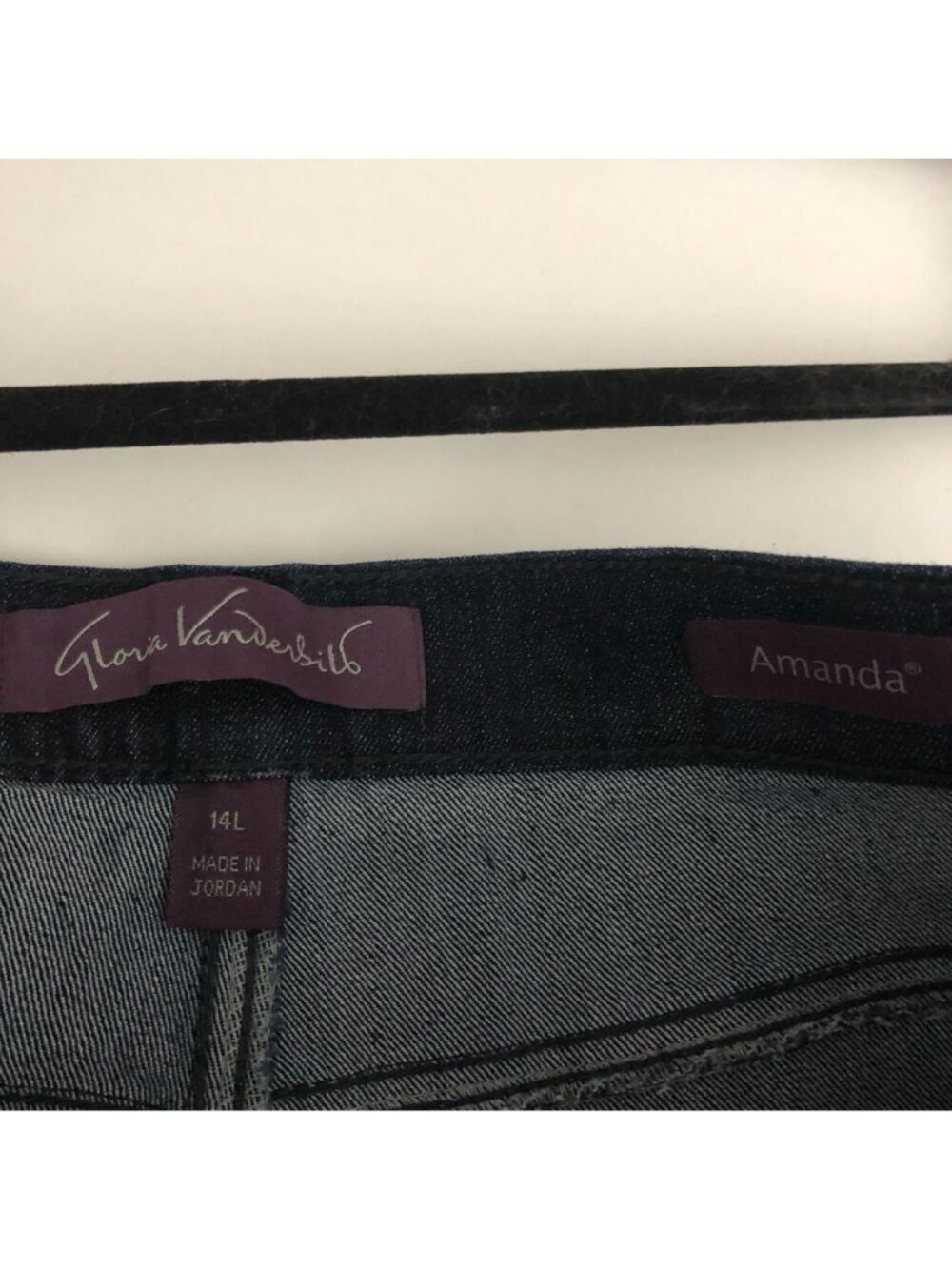 Gloria Vanderbilt Amanda Jeans Womens 14L Dark Wash Stretch High Rise - Picture 3 of 5